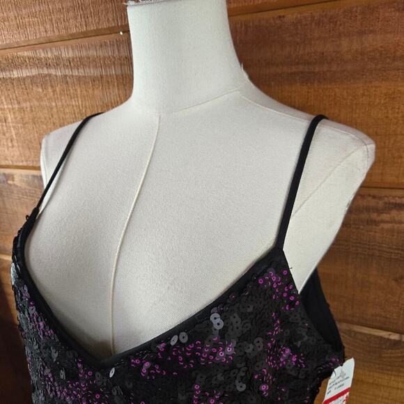 Dress the Population Womens Sequin Slip Midi Dress XL Whimsigoth Fairy Grunge - Picture 5 of 12